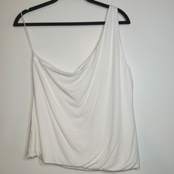 New J Crew White One Shoulder Tank XL - Picture 8 of 13
